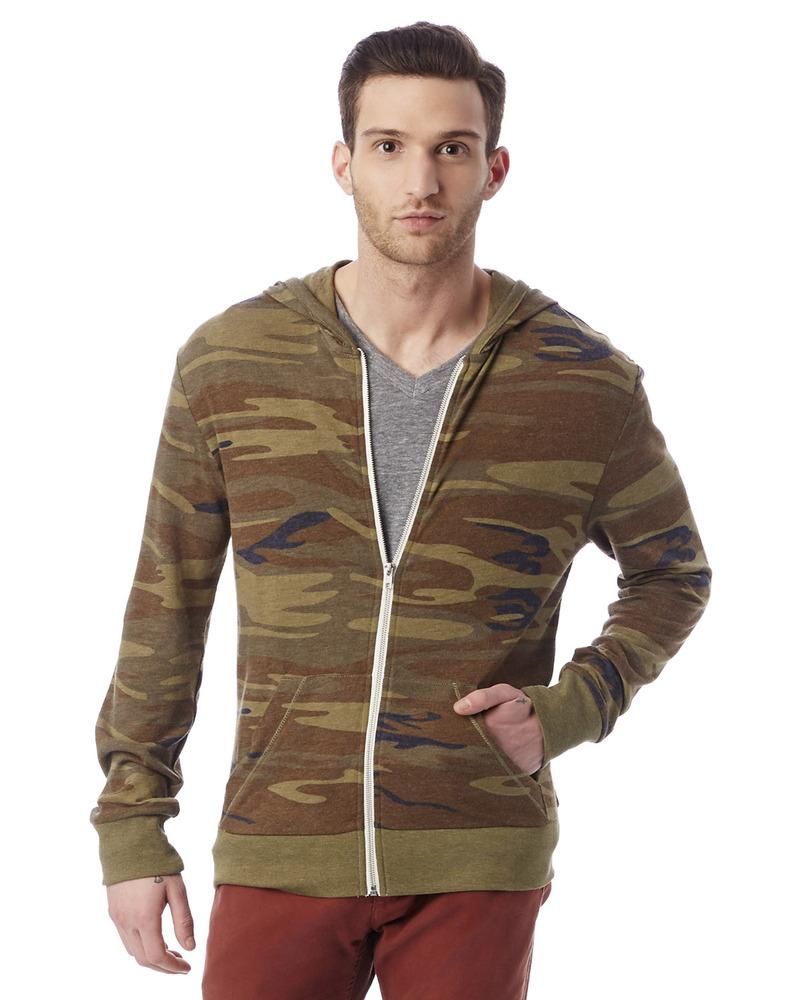 Alternative AA1970P - Men's Eco Long-Sleeve Printed Zip Hoodie