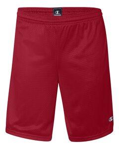 Champion S162 - Long Mesh Shorts with Pockets Scarlet