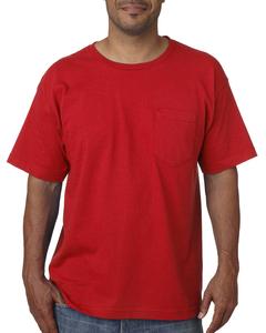 Bayside 5070 - USA-Made Short Sleeve T-Shirt With a Pocket Red