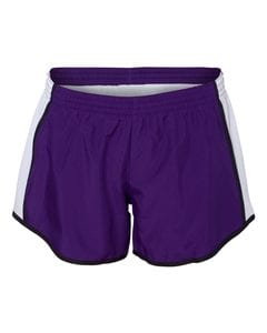 Augusta Sportswear 1265 - Ladies' Pulse Team Running Short Purple/ White/ Black