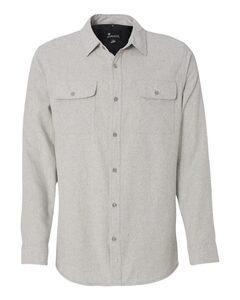 Burnside B8200 - Solid Long Sleeve Flannel Shirt Stone