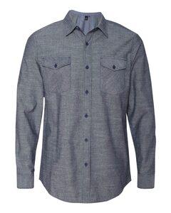 Burnside B8255 - Chambray Long Sleeve Shirt Dark Denim