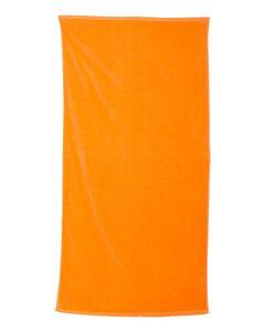 Carmel Towel Company C3060 - Velour Beach Towel Tangerine