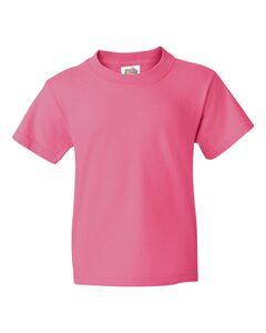 Fruit of the Loom 3930BR - Youth Heavy Cotton HD™ T-Shirt Neon Pink