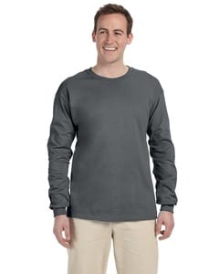 Fruit of the Loom 4930R - Heavy Cotton Long Sleeve T-Shirt Charcoal Grey