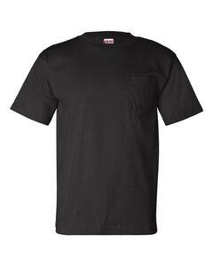Bayside 7100 - USA-Made Short Sleeve T-Shirt with a Pocket Black