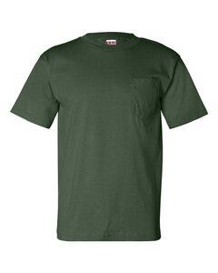 Bayside 7100 - USA-Made Short Sleeve T-Shirt with a Pocket Forest Green