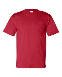 Bayside 7100 - USA-Made Short Sleeve T-Shirt with a Pocket Red