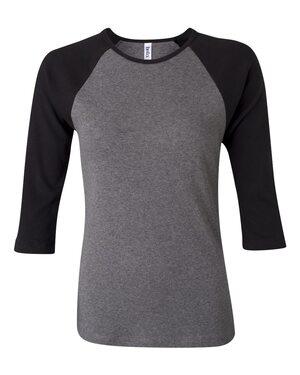 Bella+Canvas 2000 - Ladies Baby Rib Three-Quarter Sleeve Raglan T-Shirt