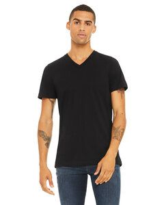 Bella+Canvas 3005 - Unisex Short Sleeve V-Neck Jersey T-Shirt Black