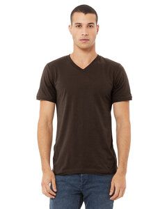 Bella+Canvas 3005 - Unisex Short Sleeve V-Neck Jersey T-Shirt Brown