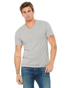 Bella+Canvas 3005 - Unisex Short Sleeve V-Neck Jersey T-Shirt Silver
