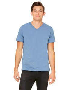 Bella+Canvas 3005 - Unisex Short Sleeve V-Neck Jersey T-Shirt Steel Blue