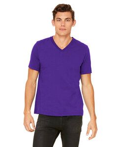 Bella+Canvas 3005 - Unisex Short Sleeve V-Neck Jersey T-Shirt Team Purple