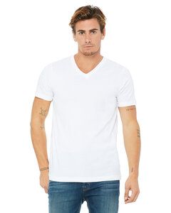 Bella+Canvas 3005 - Unisex Short Sleeve V-Neck Jersey T-Shirt White