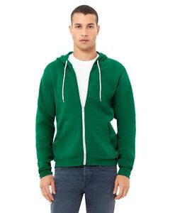 Bella+Canvas 3739 - Unisex Full-Zip Hooded Sweatshirt Kelly