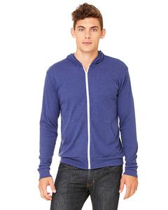 Bella+Canvas 3939 - Triblend Unisex Lightweight Hooded Full-Zip T-Shirt