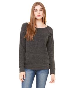 Bella+Canvas 7501 - Ladies' Triblend Wideneck Sweatshirt Charcoal-Black Triblend