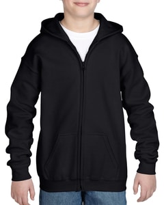 Gildan 18600B - Heavy Blend™ Youth Full-Zip Hooded Sweatshirt Black