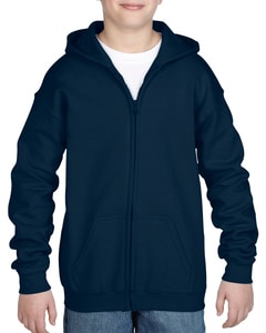 Gildan 18600B - Heavy Blend™ Youth Full-Zip Hooded Sweatshirt Navy