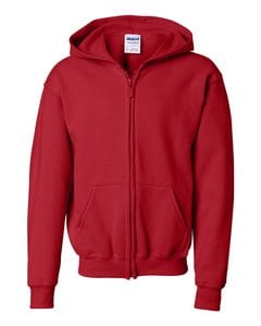 Gildan 18600B - Heavy Blend™ Youth Full-Zip Hooded Sweatshirt Red