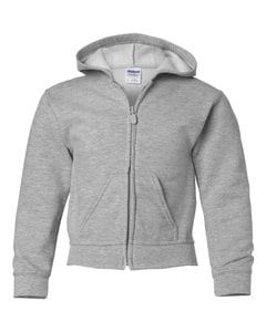 Gildan 18600B - Heavy Blend™ Youth Full-Zip Hooded Sweatshirt Sport Grey