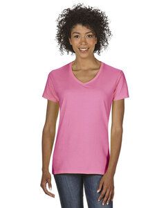 Gildan 5V00L - Ladies' Heavy Cotton V-Neck T-Shirt with Tearaway Label Azalea