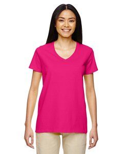 Gildan 5V00L - Ladies' Heavy Cotton V-Neck T-Shirt with Tearaway Label Heliconia