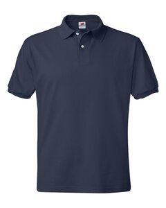 Hanes 054X - Blended Jersey Sport Shirt Navy