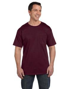 Hanes 5190 - Beefy-T® with a Pocket Maroon