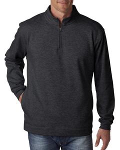J. America 8614 - Cosmic Fleece 1/4 Zip Pullover Sweatshirt Onyx Fleck