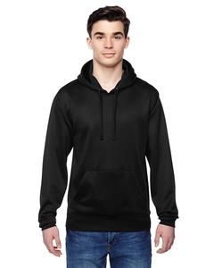 J. America 8615 - Tailgate Poly Fleece Hooded Pullover Sweatshirt Black
