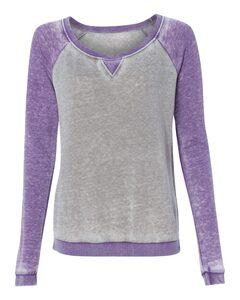 J. America 8927 - Ladies Zen Fleece Raglan Sleeve Crewneck Sweatshirt