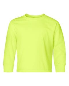 JERZEES 29BLR - Heavyweight Blend™ 50/50 Youth Long Sleeve T-Shirt Safety Green