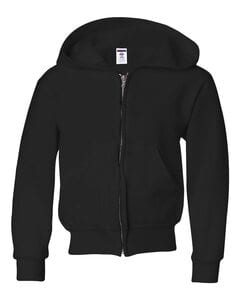 JERZEES 993BR - NuBlend® Youth Full-Zip Hooded Sweatshirt Black