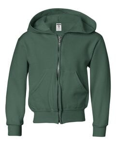 JERZEES 993BR - NuBlend® Youth Full-Zip Hooded Sweatshirt Forest