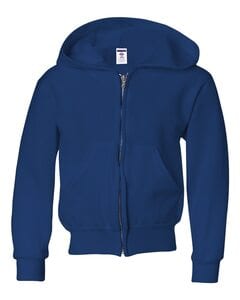 JERZEES 993BR - NuBlend® Youth Full-Zip Hooded Sweatshirt Royal