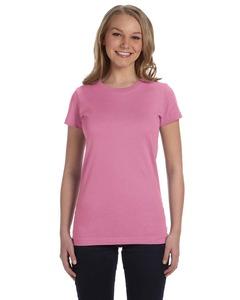 LAT 3616 - Junior Fit Fine Jersey Longer Length T-Shirt Pink