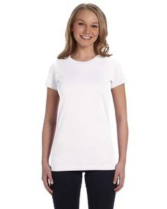 LAT 3616 - Junior Fit Fine Jersey Longer Length T-Shirt White