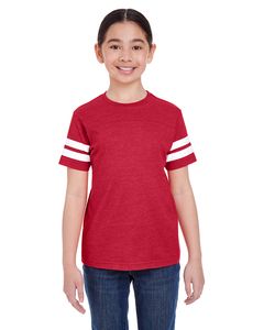 LAT 6137 - Youth Vintage Football T-Shirt Vintage Red