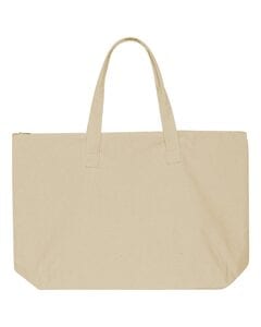 Liberty Bags 8863 - 10 Ounce Canvas Tote with Zipper Top Closure Natural