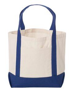 Liberty Bags 8867 - Seaside Small Cotton Canvas Boater Tote Royal
