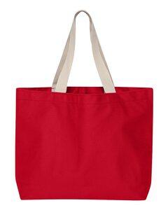 Bayside 600 - USA-Made Jumbo Tote Red