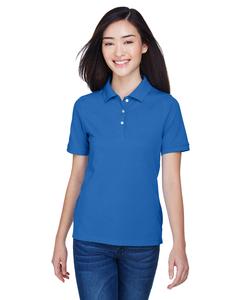 Harriton M265W - Ladies 5.6 oz. Easy Blend Polo True Royal