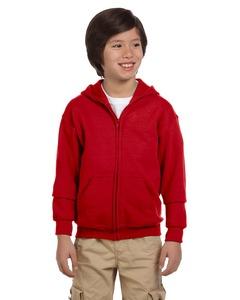 Gildan G186B - Wholesale Youth 8 oz., 50/50 Full-Zip Hoodie Red