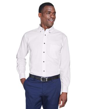 Harriton M500 - Mens Easy Blend Long-Sleeve Twill Shirt with Stain-Release