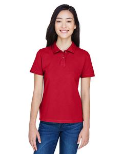 Harriton M200W - Ladies 6 oz. Ringspun Cotton Piqué Short-Sleeve Polo Red