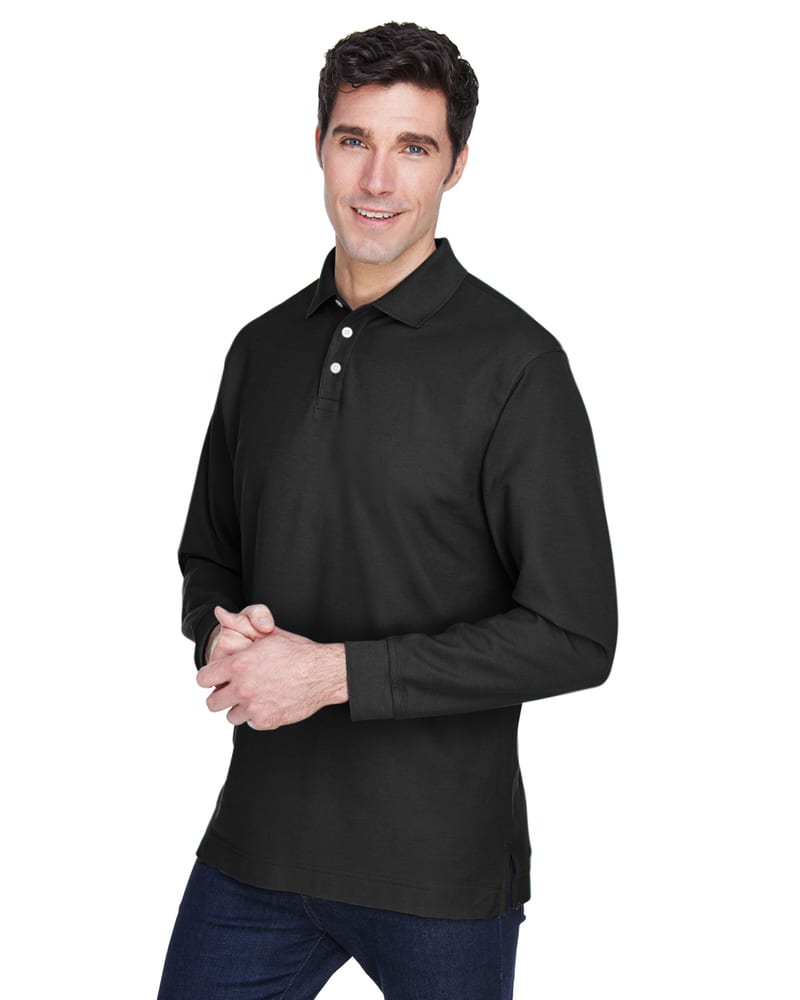 Devon & Jones D110 - Men's Pima Piqué Long-Sleeve Polo