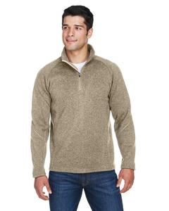 Devon & Jones DG792 - Men's Bristol Sweater Fleece Half-Zip Khaki Heather