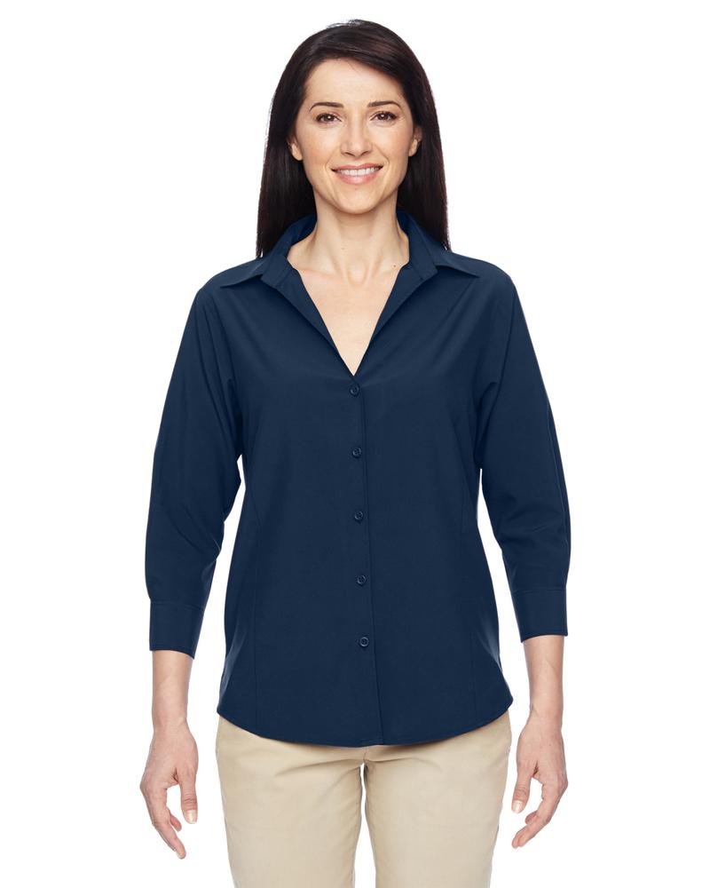 Harriton M610W - Ladies Paradise Three-Quarter Sleeve Performance Shirt